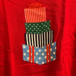 Woman’s red Christmas shirt